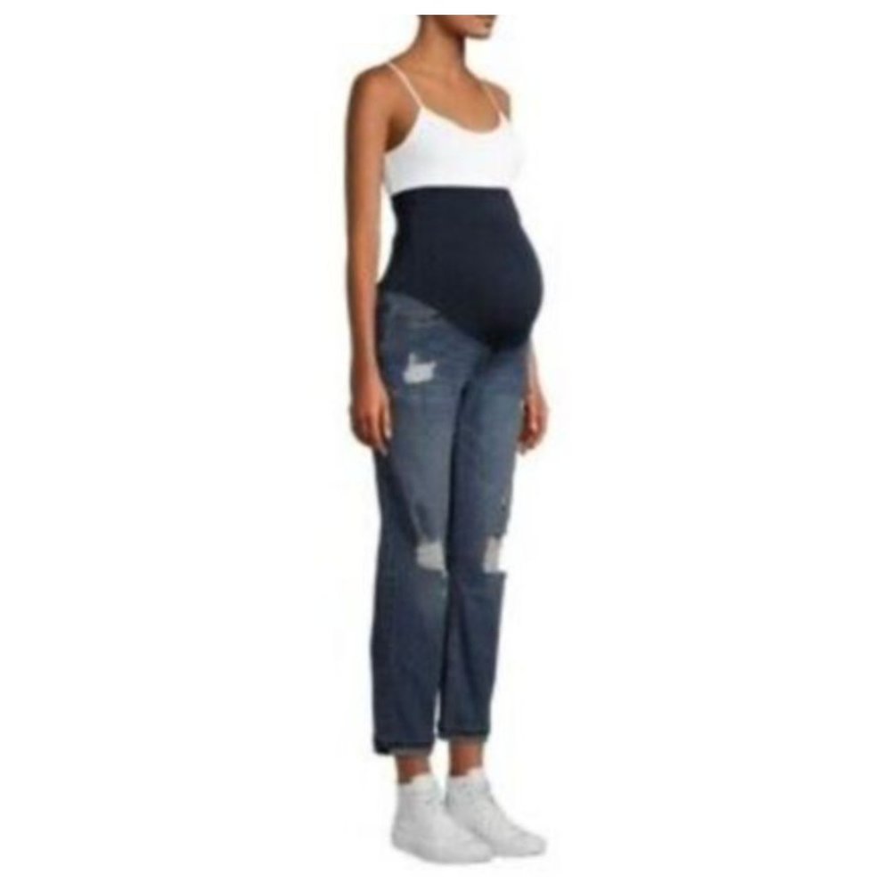 Time & Tru Maternity Jeans/Pants W/Full Panel Boyfriend Size L (12-14)